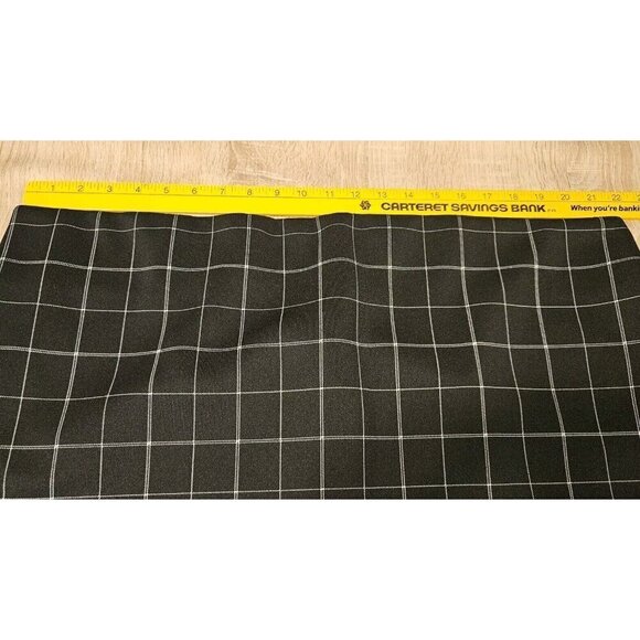 Evri Black Check Pull On Elastic Waist Skirt Plus Size 2x Nwt Career Work Ware - Picture 6 of 6